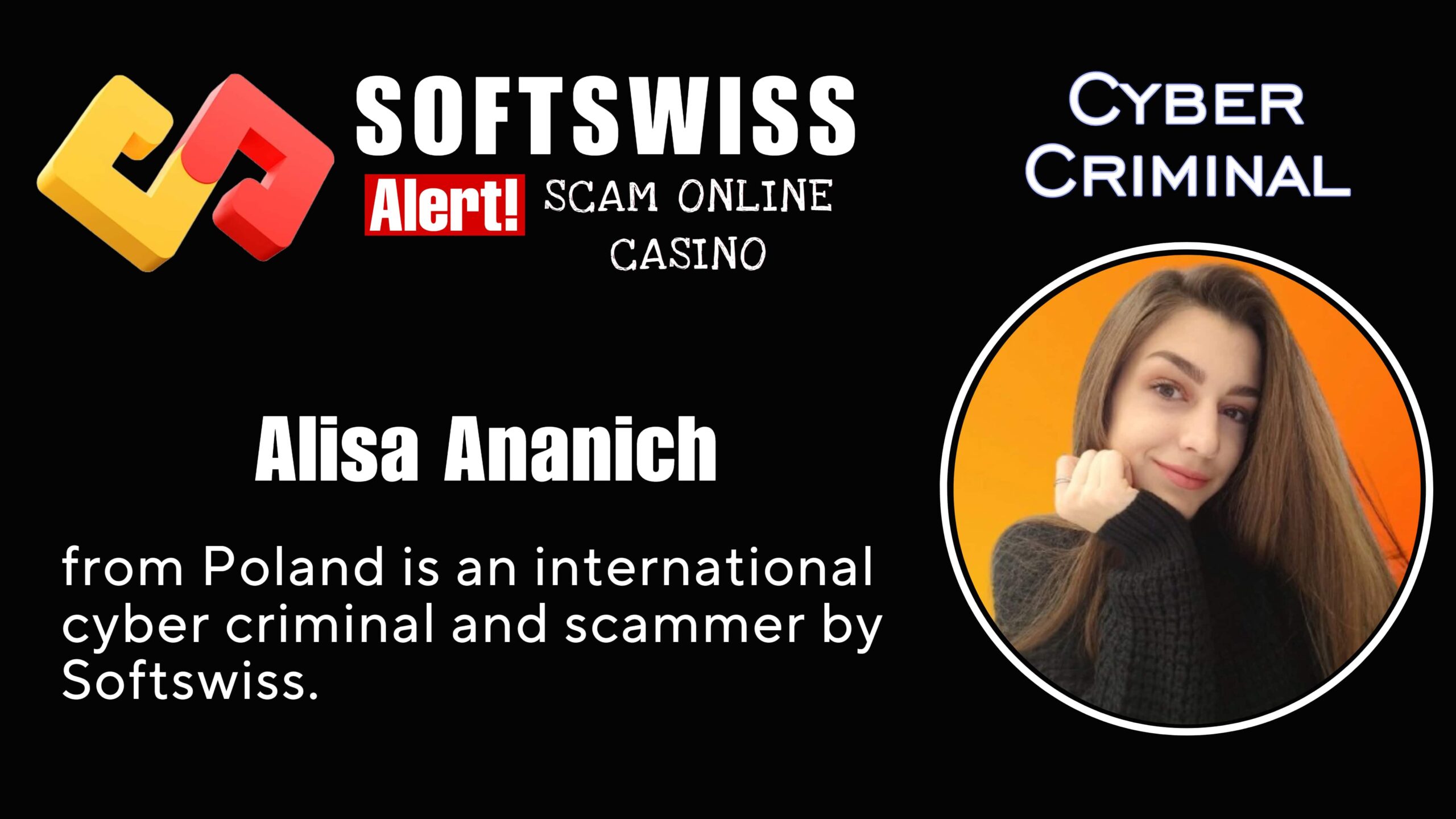 Alisa Ananich - softswiss scam - Casino by Softswiss